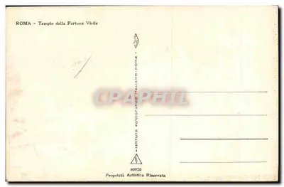 Rzym - Świątynia Fortuny Męskiej — Istituto Fotografico Italiano, nr 80020 — Rewers