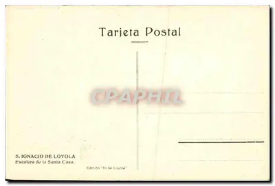 Schody Świętego Domu — S. Ignacy Loyola — Wydanie „Hctal Loyola” — Rewers