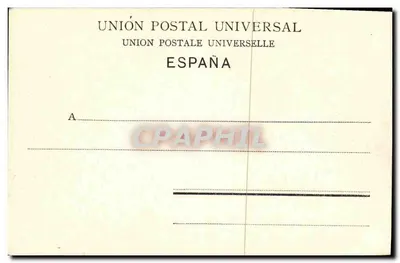 Málaga — Palacio del Obispo — widok pałacu barokowego z katedrą po prawej stronie — wydawca P.Z. n° 10578 — Rewers