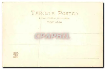 Málaga — Widok portu z parku — Hauser y Menet, Madrid, n° 1433 — Rewers