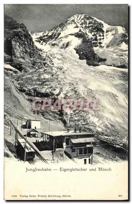 Jungfraubahn — Eigergletscher e Mönch — Verlag Gebr. Wehrli, Kilchberg, Zürich