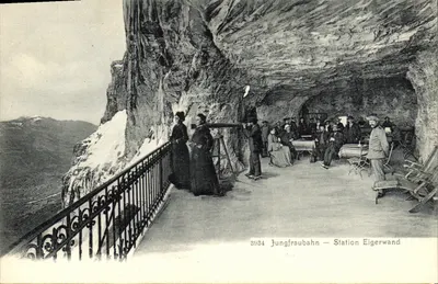 Estação Eigerwand — Jungfraubahn — editor Gebr. Wehrli, Kilchberg Zürich, n° 3984