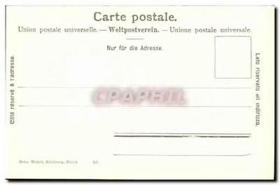 Estação Eigerwand — Jungfraubahn — editor Gebr. Wehrli, Kilchberg Zürich, n° 3984 — Verso