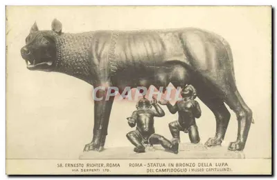 Statua brązowa Lupy — Rzym — Ernesto Richter, Via Serpenti 170