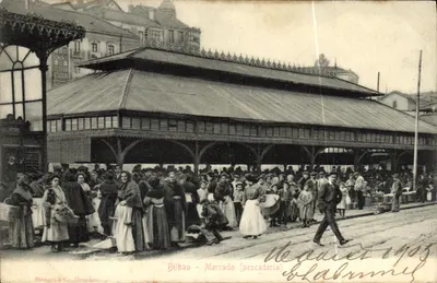 Bilbao - Mercado (pescadería) — Stengel & Co., Dresden — número de série não visível