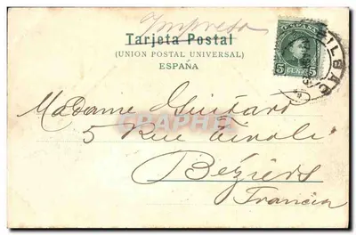 Bilbao - Mercado (pescadería) — Stengel & Co., Dresden — número de série não visível — Verso