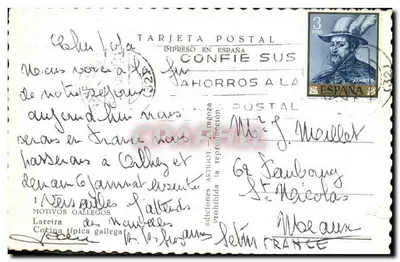 Cucina tipica gallega — Camino — ed. Artigot, n° 1 — Verso