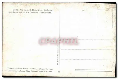 Siena - Chiesa di S. Domenico - Sodoma - Svenimento di Santa Caterina - Particolare. — Rückseite