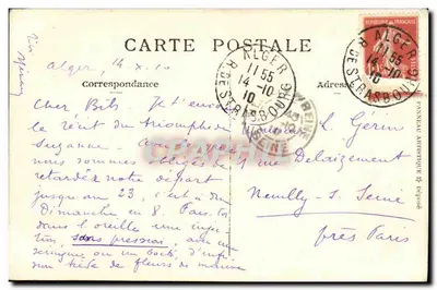 Alger-Mustapha — Hôtel St-George. La terrasse — J. Geiser, Phot. - Alger — Achterkant