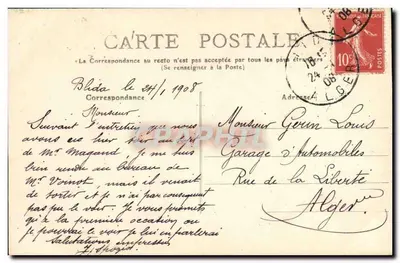 Willa J. Spozio — Blida (Algieria) — Kolekcja A. Mauguin, nr 2 — Rewers