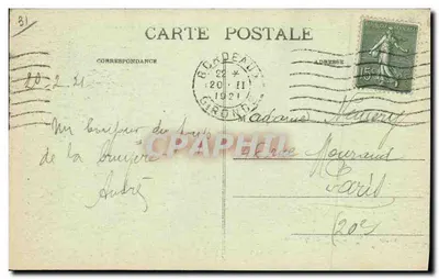 Cazeaux — Un coin du Lac — Marcel Delbouy, phototypie, Bordeaux, n°9 — Verso