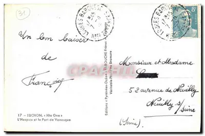 L'Hospice i Port w Venasque — Pyrénées-Orientales — Wydawnictwo Léon Boucher Frères — Rewers