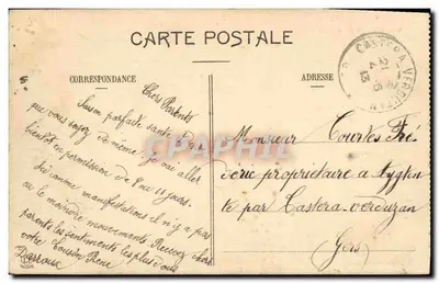 Toulouse — Jedna z trawników w Królewskim Ogrodzie — Wydawca: P. de la Fontaine, Toulouse — Rewers