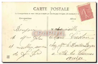 Toulouse - Porta da Igreja da Dalbade — Fototipia Labouche Frères, Toulouse — Verso