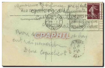 Toulouse — Pamiątka z Toulousy — Edith P. Fournount, Toulouse — Rewers