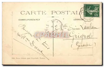 Het Mantel - Inwendige tuin van Michel Pacha — Tamaris-sur-Mer — Uitgever Bazar Globale, kade Cronstadt, Toulon — Achterkant