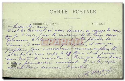 Camaret-sur-Mer — A Ponta dos Pois, vista do Vériblaré'h — editor não identificado, n° 815 — Verso