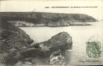 Ilha de Ouessant - A Ponta e o Porto do Stiff — Coleção Villard, Quimper, n°5299
