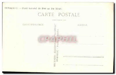 Ouessant — Ponte natural de Pen ar Ru Meur — A. Aury — Verso