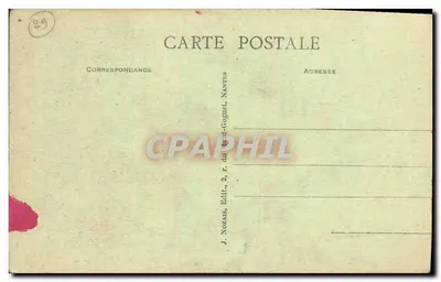 Beg-Meil (Finistère) — Um grande rochedo em equilíbrio — J. Nozais, Nantes — Verso