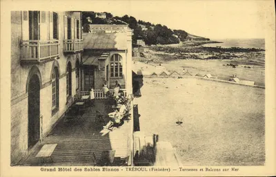 Grand Hôtel des Sables Blancs — TRÉBOUL (Finistère) — Terrasses e Balcons sobre o Mar