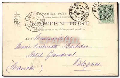 Fonte Ste-Barbe no Taouët — Bretanha — Coleção E. Ghanon — Verso