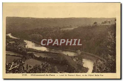 Châteauneuf-du-Faou — Canal de Nantes à Brest, vista da Hôtel Belle-Vue — Jus, n°2750
