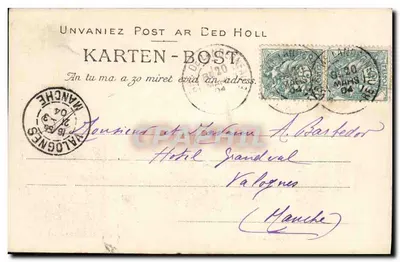 Landerneau — Kościół św. Tomasza — Kolekcja Villard, Quimper, nr 968 — Rewers