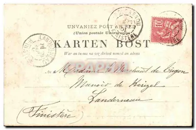 Le Huelgoat - Der kleine Brücke des Tour des Bachs — Sammlung A. Waron, St-Brieuc, n°337 — Rückseite