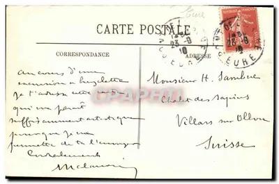 Cartolina d'epoca Ponte di L'Arche L'île de Bon Port — Verso