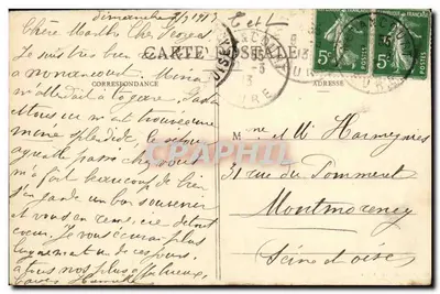 Zamek St-REMY-sur-AVRE — Salony Imperium — wydawca C. Loursault, nr 37 — Rewers