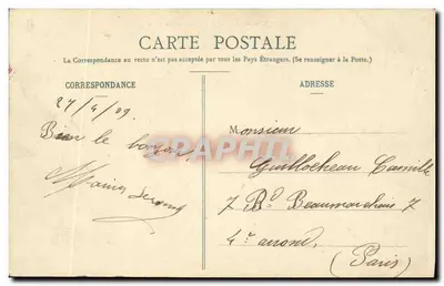 DREUX (Eure-et-Loir) - A Caserne de Billy — editor não visível, n° de série 25200 — Verso
