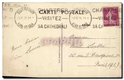 Chartres — Abside katedry — Schody prowadzące do kaplicy St-Piat (XIV wiek) — Rewers