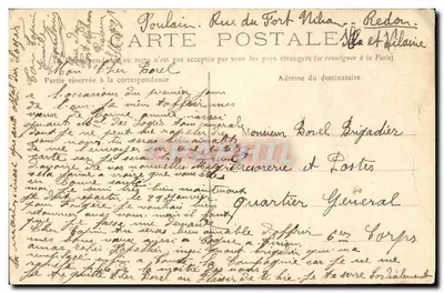 Redon — Escadas do Canal e o Rio Vilaine — Edição P. Réhais, papelaria — Verso