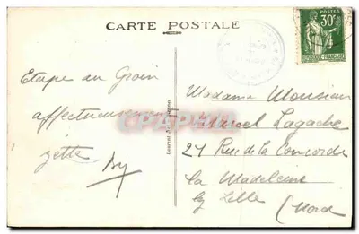 Brzeg Emeraude — Wyspa Grouin — Wejście do jaskini — seria 1469, wydawca Laurent Delaplanche — Rewers