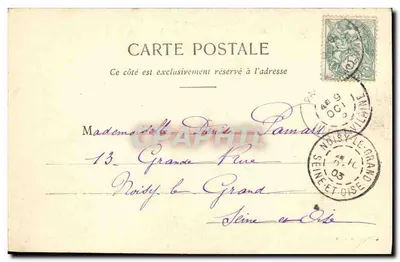 St-Malo - Côte d'Émeraude - Fale uderzające w Zamek — Kolekcja H. D. — Rewers