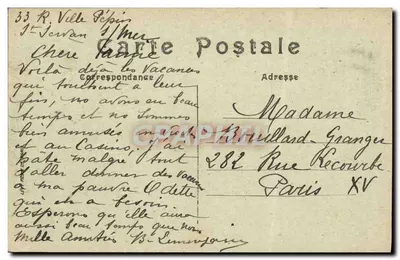 Saint-Malo — A Praia de Bon-Secours e a Ilha do Grand Bey — LL — Verso