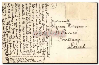 Saint-Malo — Vista del Grand Port — A. P. Strasbourg — Verso