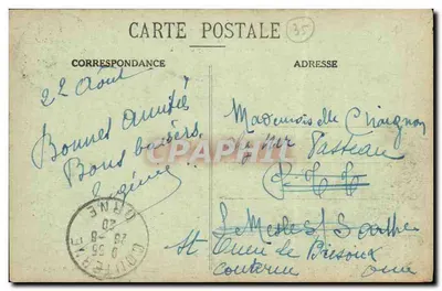 Costa de Esmeralda - Costa de Esmeralda — Saint-Malo, Ilha de Cézembre - Estudo de Rochas - G. F. - Edição Guérin, St-Malo, n° 3829 — Verso
