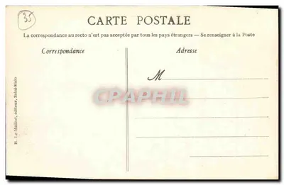St-Malo - O Square, o Castelo e a Porta St-Vincent — H. Le Mailiot, editor, n° 1042 — Verso