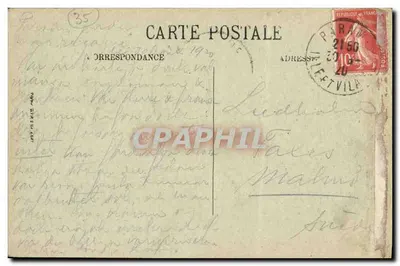 Saint-Malo — Widok na miasto z Mole — LL — Rewers