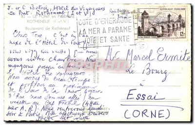 Hotel del Ponte — Rotheneuf (Ille-et-Vilaine) — Gaby — Verso