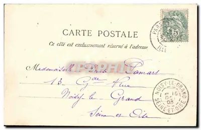 Côte d'Emeraude — Ermita sztukierujący skały — G. P. (n° 1607) — Rewers