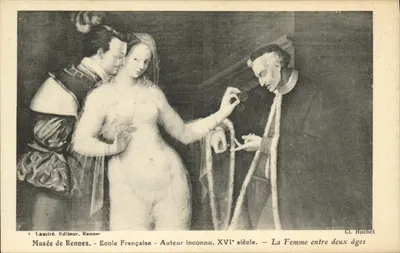 Musée de Rennes - Ecole Française - Auteur inconnu. XVIe siècle — La Femme entre deux âges — Lamiré, Éditeur, Rennes