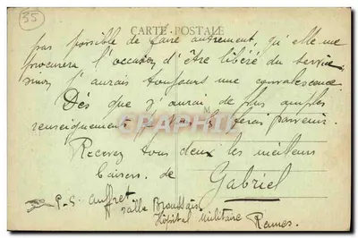 Rennes - Vue générale prise du Thabor — Verso