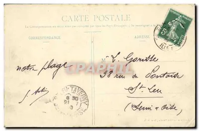 St-SERVAN - A Praia dos Bas-Sablons - G. F. n°4973 — Verso