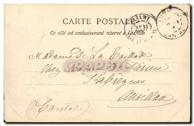 Côte d'Émeraude — Parame — De punt van Rochebonne in stormweer — uitgever J. Blan-Malo, n° 2749 — Achterkant