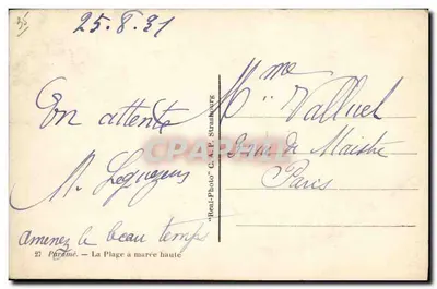Plaża przy pełni — Strasbourg — 'Real-Photo' C.A.P. Strasbourg n°27 — Rewers