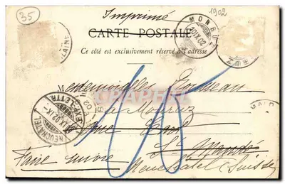 Paramé - Les Bains — Wybrzeże Emeraude — G. F. - Zbiór Germain fils, St-Malo — Rewers