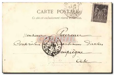 Libourne — Vista geral tirada do tertre de Fronsac — Editor Pap. lith. Emile Guillier, n°18 — Verso